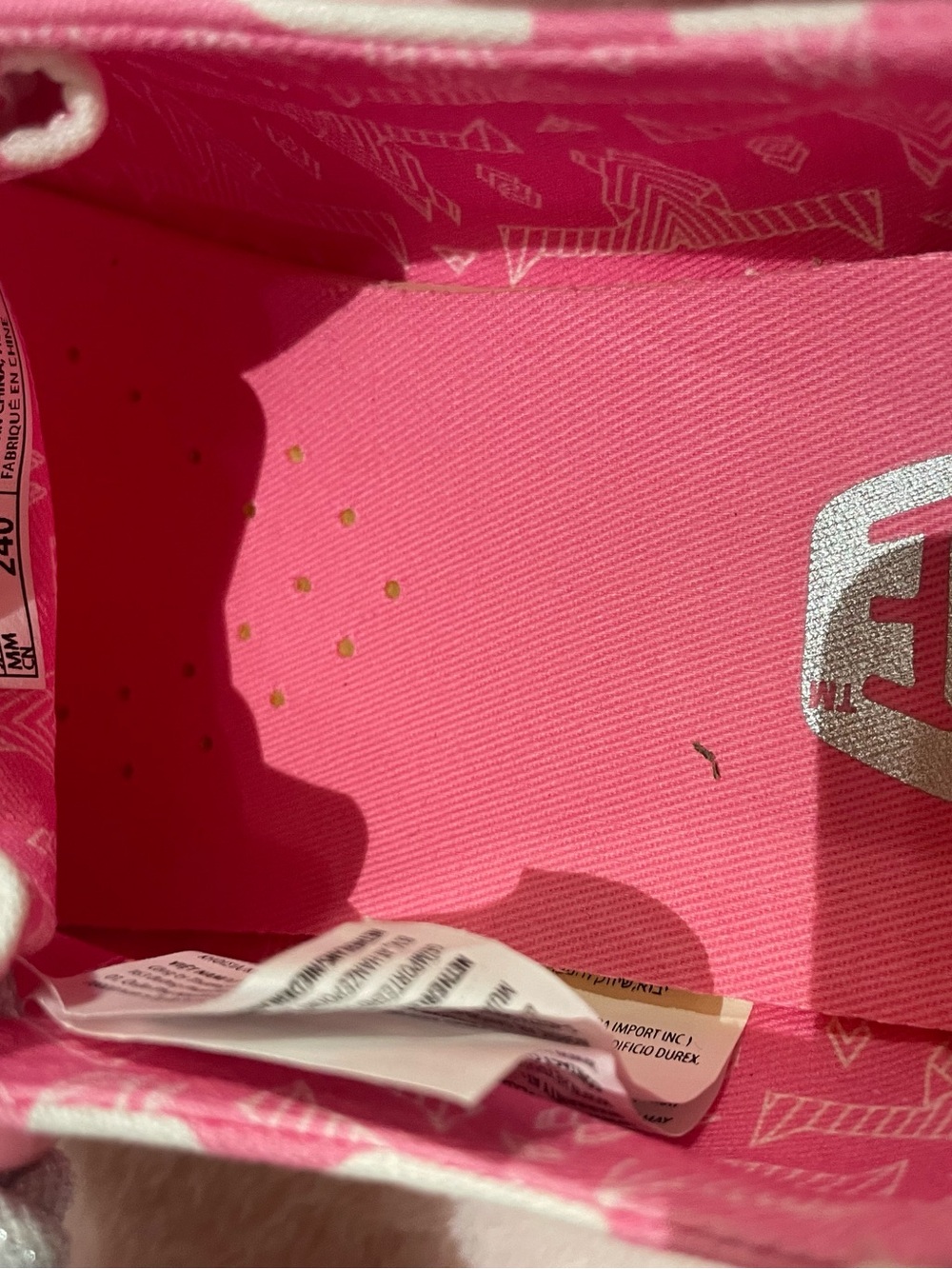 NWT Hey Dude Pink Cow Print with Silver Glitter Slip On Loafers - Picture 6 of 7